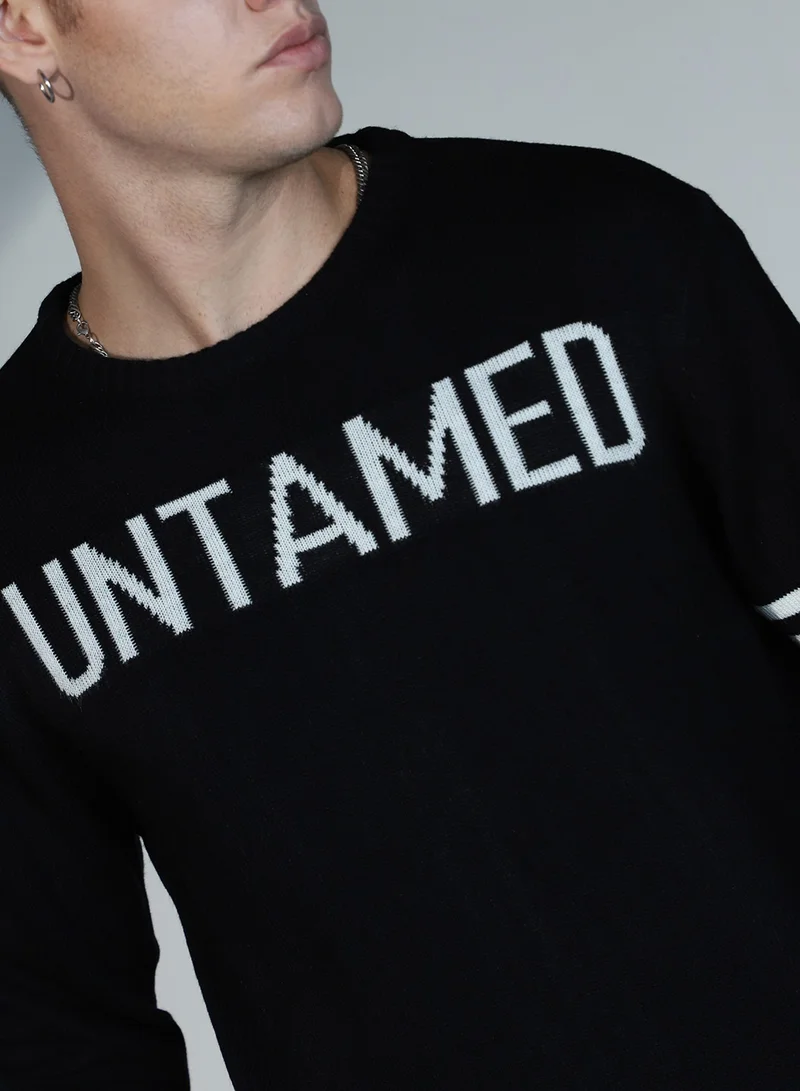 Hubberholme Black Sweater For Men