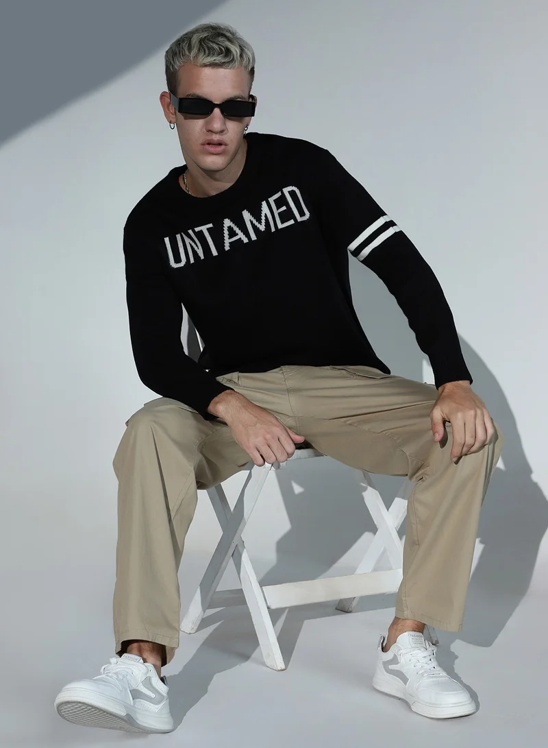 Hubberholme Black Sweater For Men