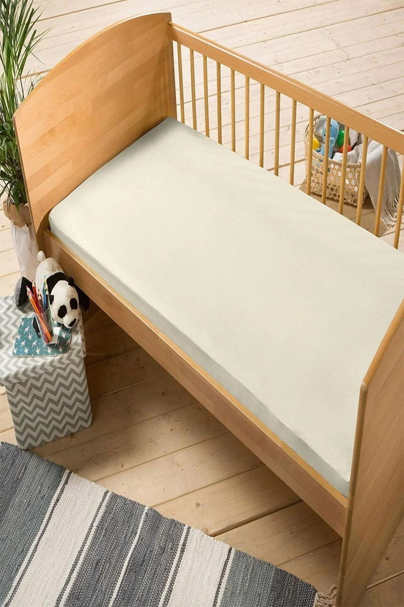 Cotenconcept 2 Pieces Cotton and Elastic 60 x 120 cm Combed Cotton Baby Sheet