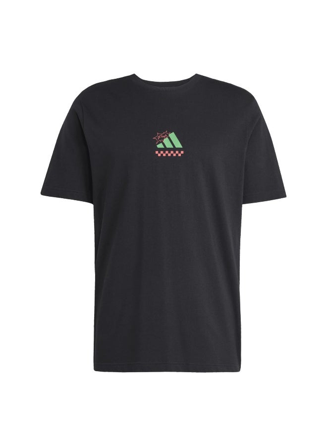 Adidas M L Pizza Tee M Black Not Sports Specific T-Shirts For Men