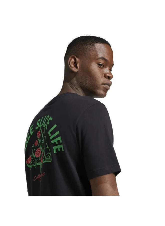 Adidas M L Pizza Tee M Black Not Sports Specific T-Shirts For Men