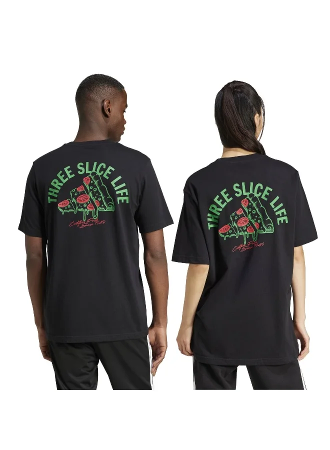 Adidas M L Pizza Tee M Black Not Sports Specific T-Shirts For Men