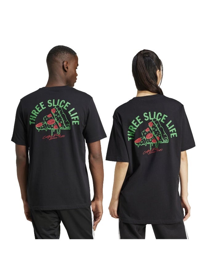 Adidas M L Pizza Tee M Black Not Sports Specific T-Shirts For Men