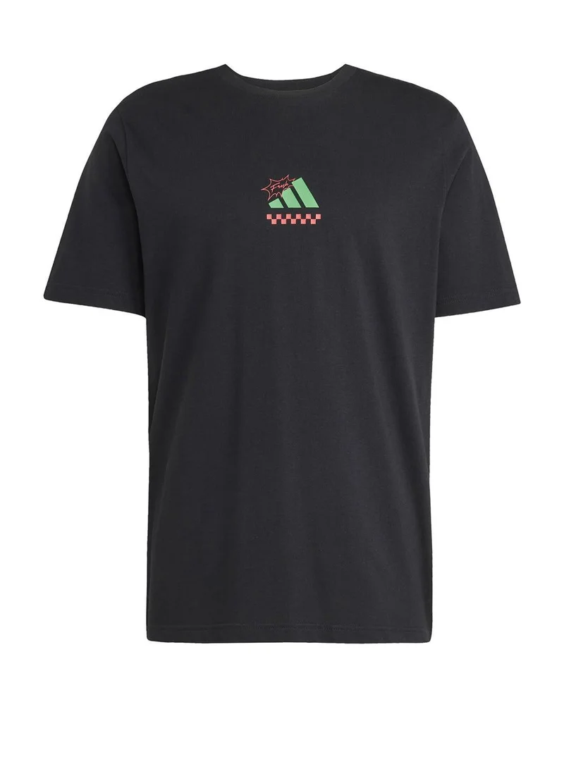 adidas تيشيرت بيتزا رجالي أسود