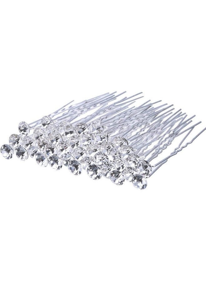 BELICIA 12 Pack Bridal Wedding Hair Pins Rhinestone Hair Clips Accessories for Women and Girls