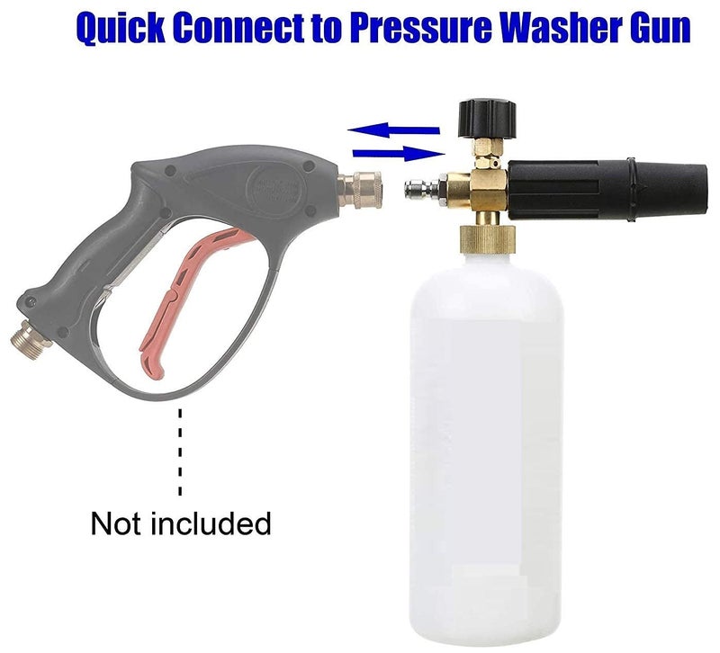 DGK HighPressure Quick Release Snow Foam Blaster Spray Gun Adjustable Kit for Car Washing - Image 3
