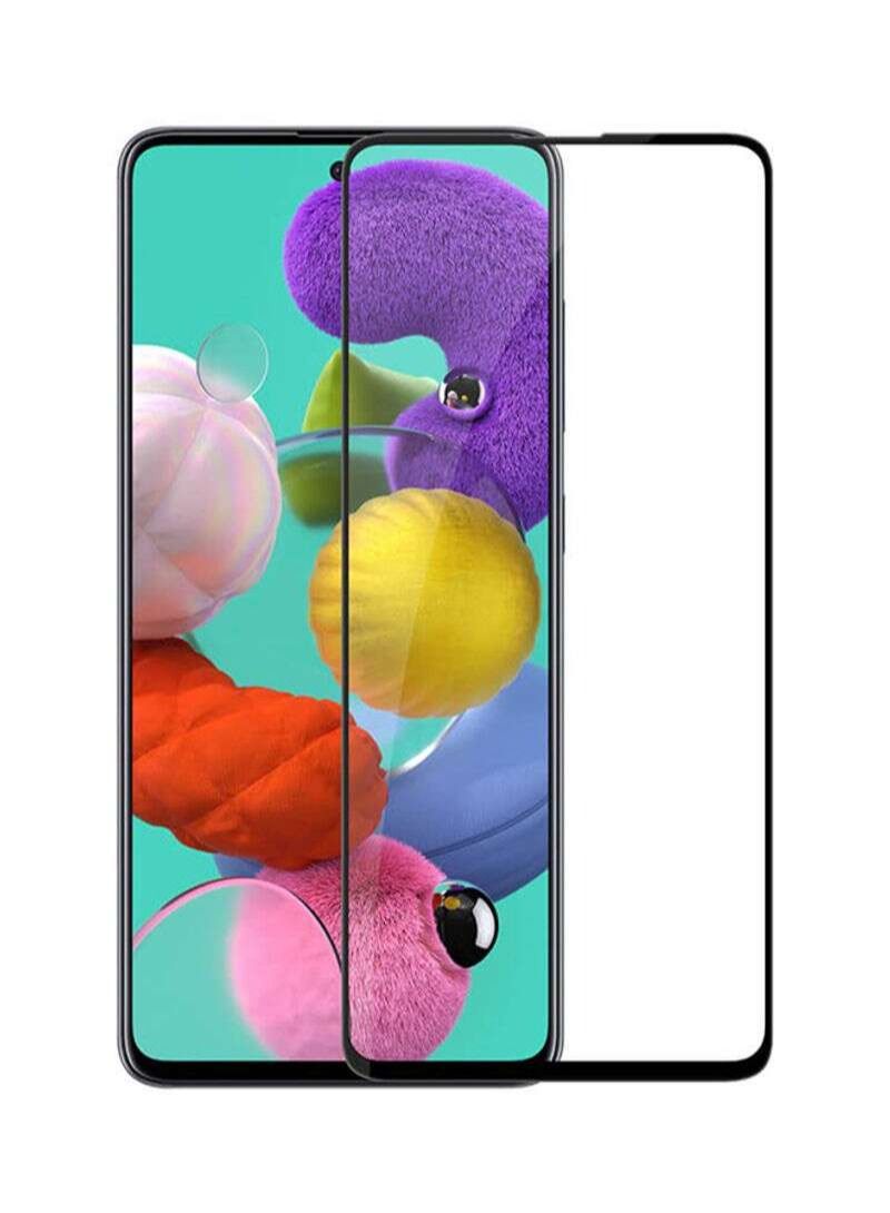 BORTONY Tempered Glass Screen Protector For Samsung A51 Black/Clear - Image 1