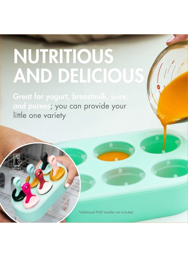 BOON Pulp Silicone Feeder Freezer Tray Includes Silicone Tray And Lid With 2 Pulp Silicone Baby Food Feeders Baby Food Storage - Image 5