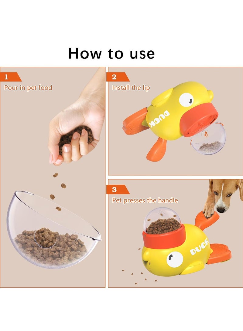 ACYYH 2 in 1 Dog Interactive Slow Feeder  Puzzle Toy, Upgrade Duck Shaped Treat Dispenser for Small   Medium Dogs, Interactive Food Feeder Bounce Duck Shape for Healthy Eating  IQ Traini - Image 4