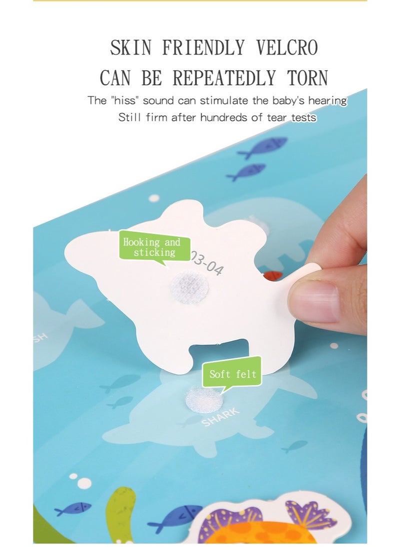 Busy Book for Kids | Ocean Theme Learning Activity Book with 10 Pages Reusable Velcro Games | Educational Quiet Book for Toddlers, Preschool Math & Cognitive Toy - Image 5