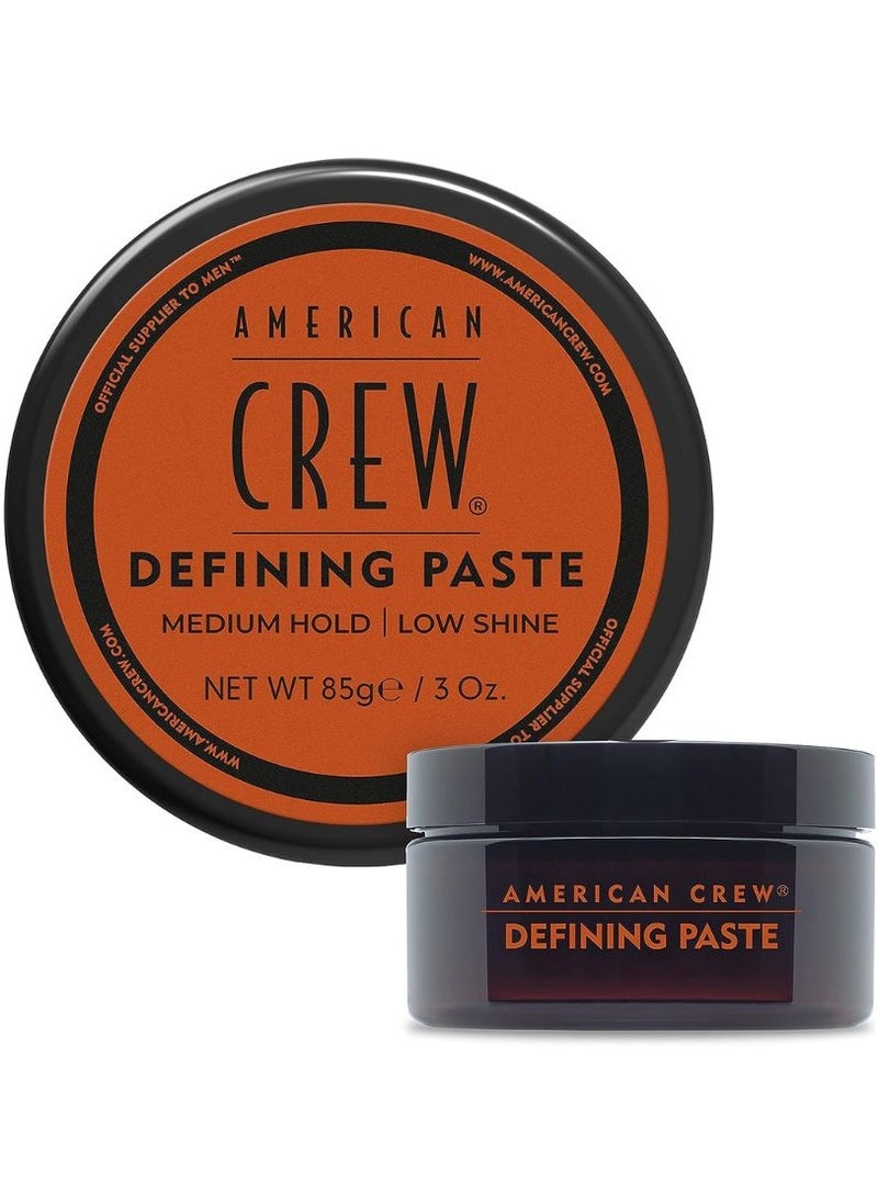AMERICAN CREW Defining Paste With Medium Hold & Low Shine, Gifts For Men, For Thickening & Texture (85G) Matte Finish, Hair Styling Wax For Men, Fiber, Natural Hold  - Image 1