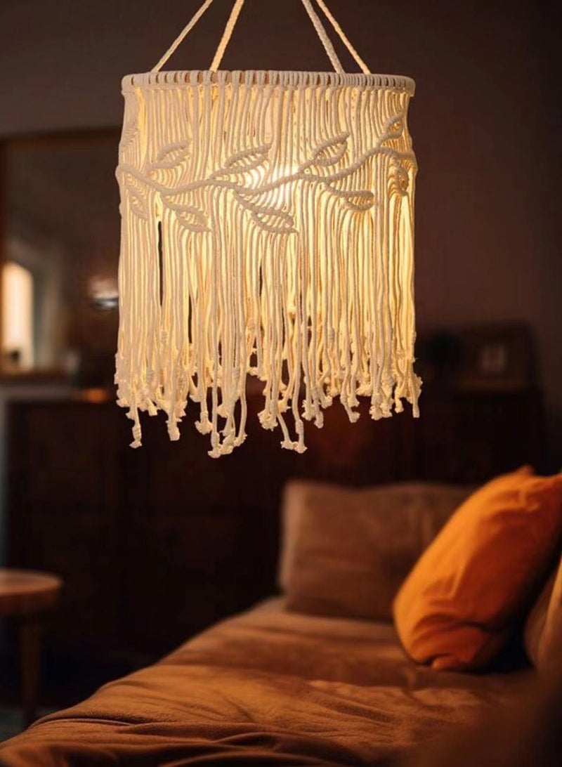 عام جديد الشمال نمط اليدوية القطن حبل المنسوجة عاكس الضوء الشهيرة مصباح قلادة غرفة الديكور الجدار شنقا - Image 2