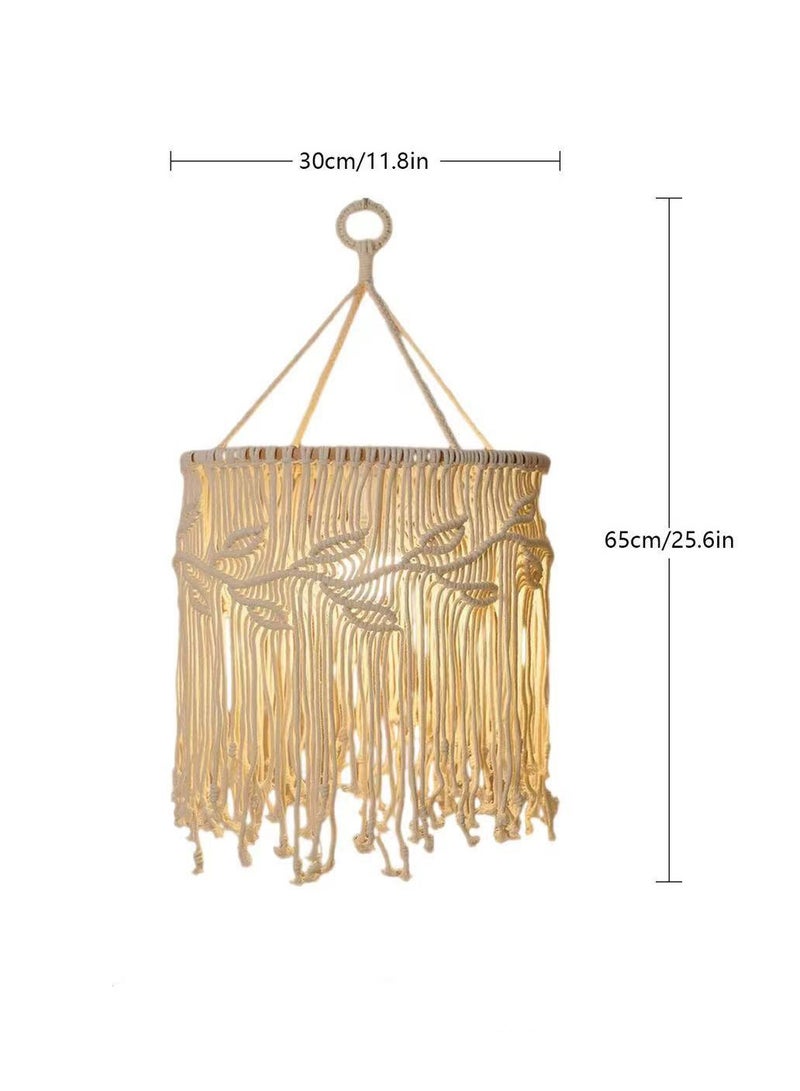 عام جديد الشمال نمط اليدوية القطن حبل المنسوجة عاكس الضوء الشهيرة مصباح قلادة غرفة الديكور الجدار شنقا - Image 3