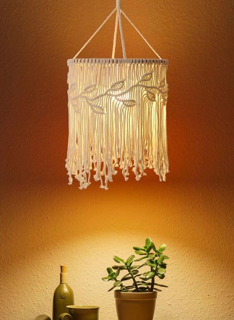 عام جديد الشمال نمط اليدوية القطن حبل المنسوجة عاكس الضوء الشهيرة مصباح قلادة غرفة الديكور الجدار شنقا - Image 4