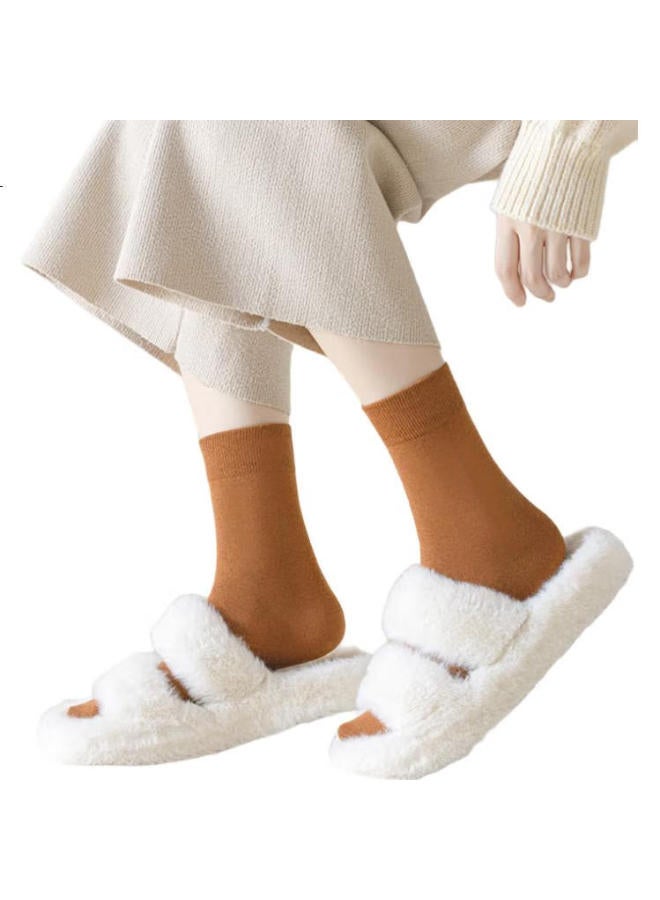 Montagut Women'S Socks, Autumn And Winter, 100% Pure Cotton Fashion Style, 7A Antibacterial, Odor-Resistant, Comfortable, Anti-Pilling, Six Colors, One Each - Image 1