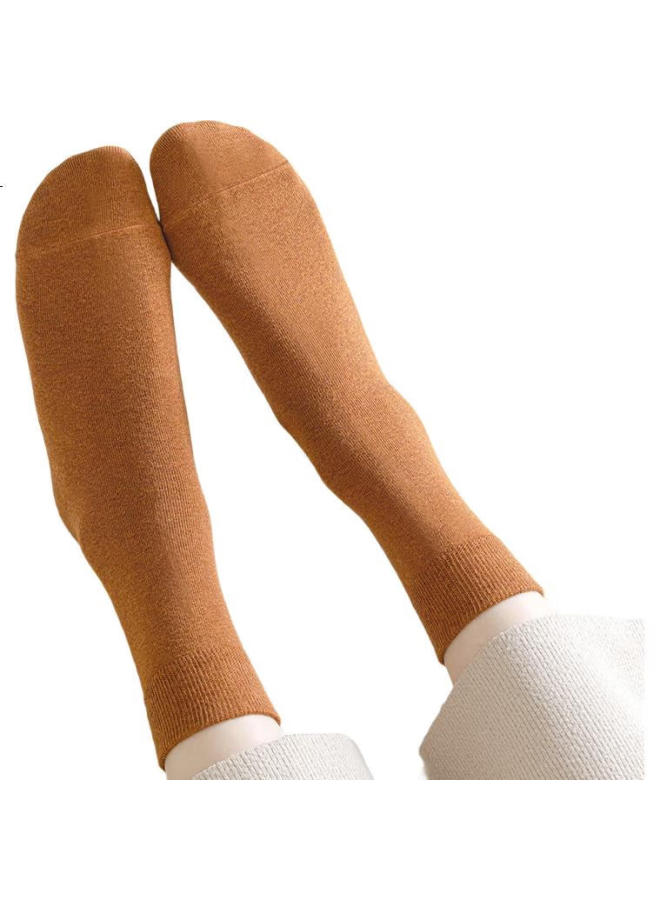 Montagut Women'S Socks, Autumn And Winter, 100% Pure Cotton Fashion Style, 7A Antibacterial, Odor-Resistant, Comfortable, Anti-Pilling, Six Colors, One Each - Image 3