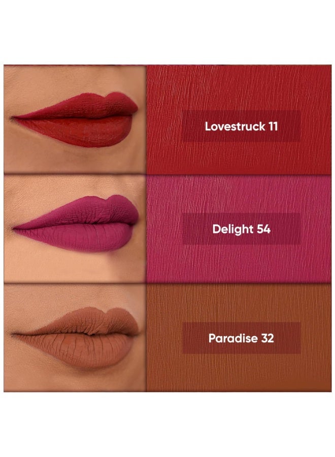 Parul Garg Beauty Liquid Lipstick Trio Pack | High-Pigment, Long-Wear & Non-Drying | Lightweight & Transfer-Proof,(Dusky Trio) - Image 3