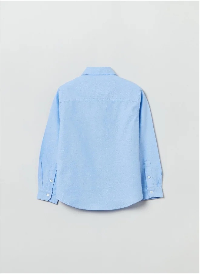 او في اس Cotton chambray shirt
