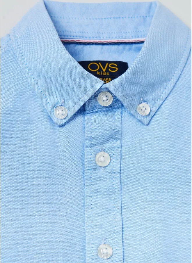 او في اس Cotton chambray shirt