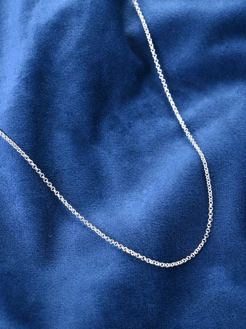 CLARA Pure 925 Sterling Silver Cable Men Chain Necklace in 24 inches | Gift for Men and Boys| With Certificate of Authenticity and 925 Stamp - Image 2
