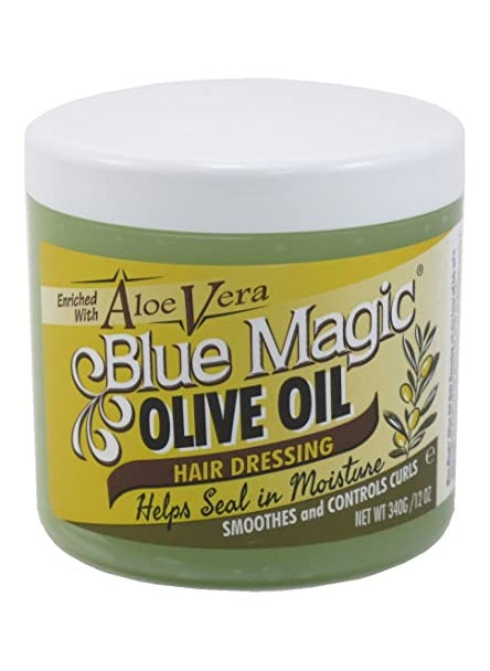 BLUE MAGIC - Blue Magic Olive Oil Hair Dressing with Aloe Vera 12 Ounce - Image 1
