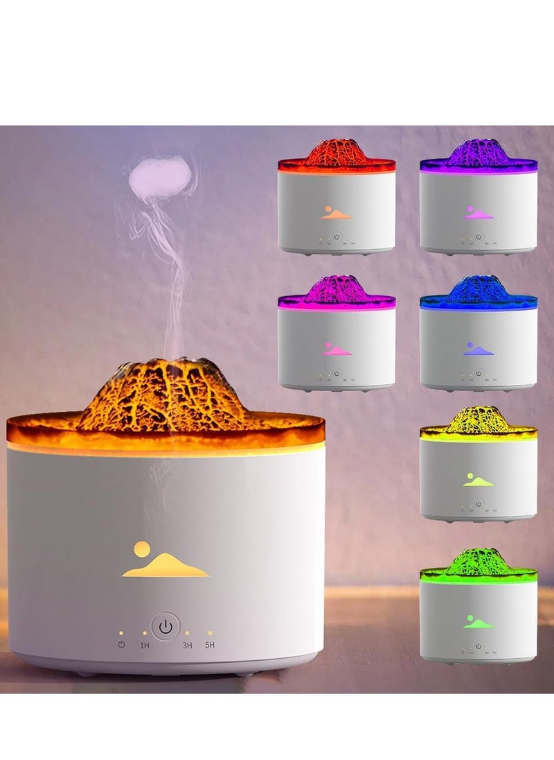 Volcano Diffuser – 230ml Essential Oil Humidifier with Flame & Mist Mode, 6 Colors, 3 Timer Settings, Auto Shut-Off for Home & Bedroom - pzsku/Z7D3891D0E6000838284EZ/45/_/1731321177/5de4a32e-d48d-4903-87ce-8400e037dd4a