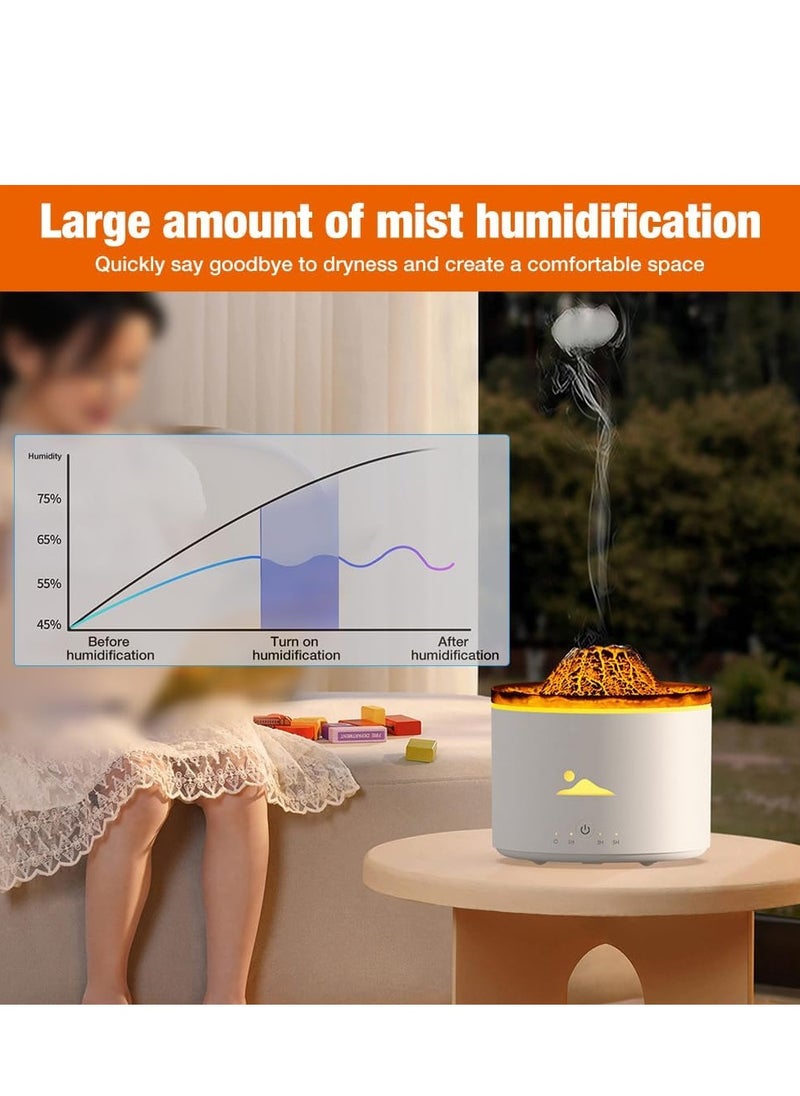 Volcano Diffuser – 230ml Essential Oil Humidifier with Flame & Mist Mode, 6 Colors, 3 Timer Settings, Auto Shut-Off for Home & Bedroom - pzsku/Z7D3891D0E6000838284EZ/45/_/1731321259/623b4efc-3c63-4be2-8876-181cf7d12093