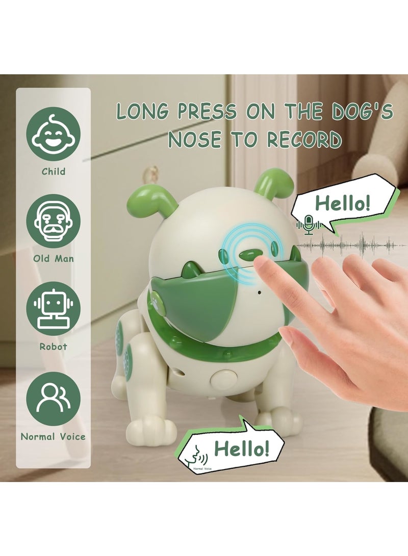 Zikra Robot Dog Toy for Kids, Remote Interactive Electronic Pets with Interactive Touch Sensors, LED Lights, Recording, Smart Dancing Walking RC Robot Puppy Dog for Kids Over 3, Green - Image 5