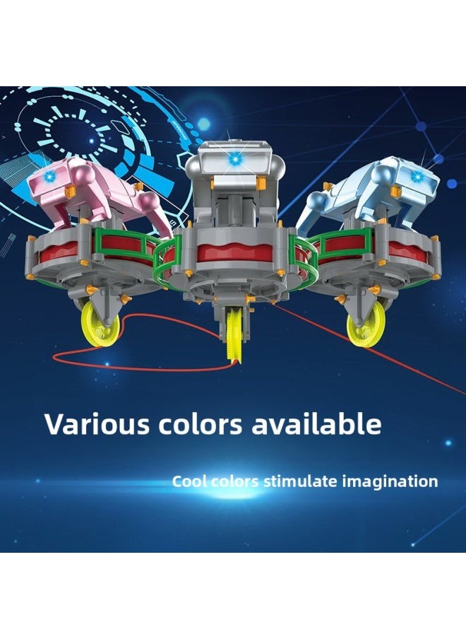 null - Electric Tumbler Robot Dog Planet Meter Unicycle Wire Walking Machine Gyro Toy Balance Car Dual-purpose Luminous-Color:Planet Instrument (color Random)-English Packaging - Image 1