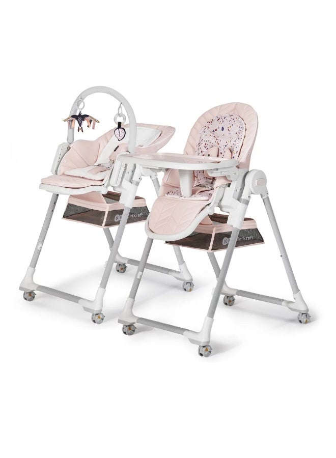كيندركرافت كرسي عالي للأطفال متعدد الأستخدامات و المهام مع العاب وردي - 17167 - Image 1