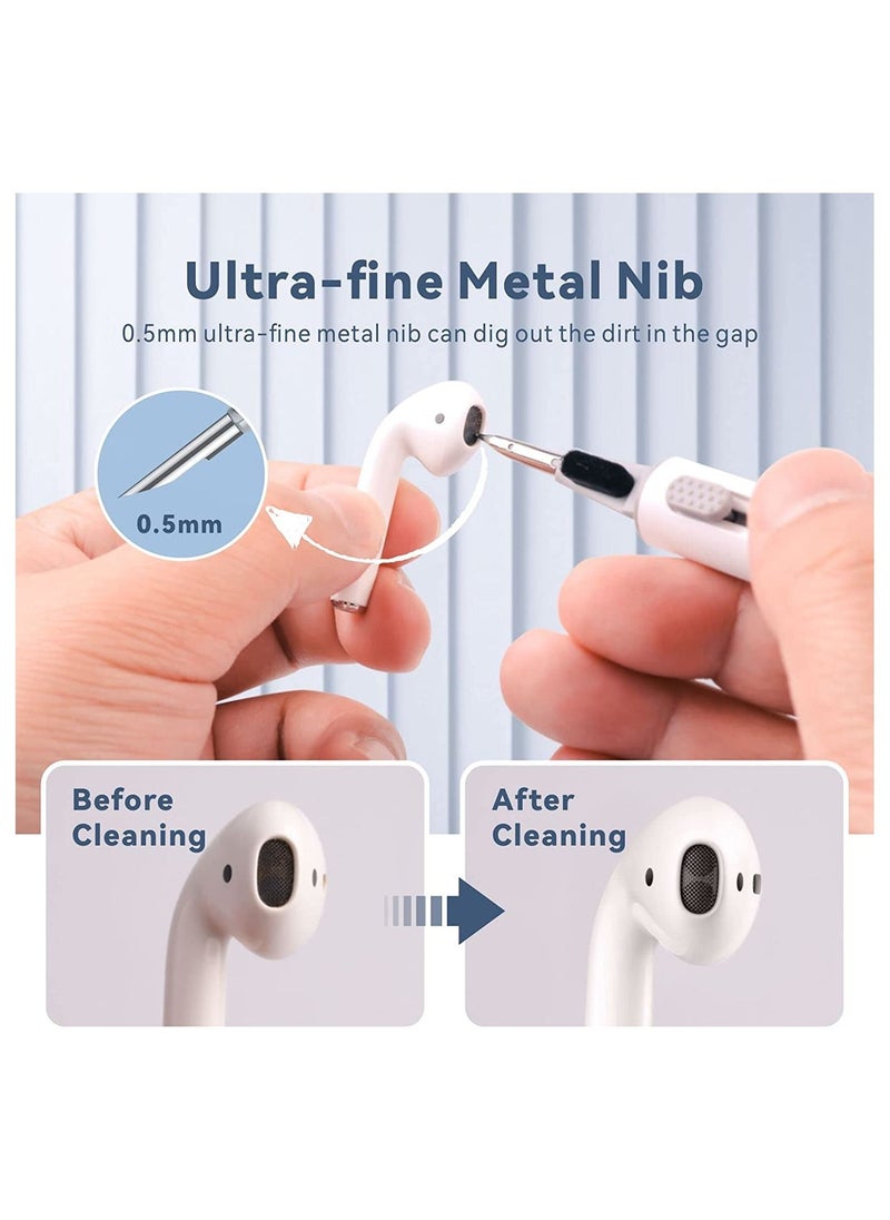 Generic - 3 in 1 Multipurpose Cleaning Pen For Airpods with 0.5mm Ultra-fine Metal Nib, Cleaning Kit Tool for Wireless Bluetooth Earphone,Mobile Phone - Image 1