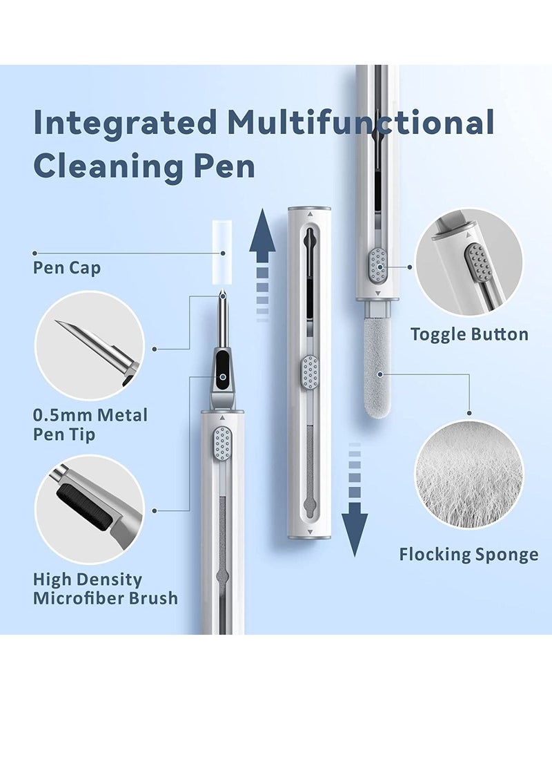 Generic - 3 in 1 Multipurpose Cleaning Pen For Airpods with 0.5mm Ultra-fine Metal Nib, Cleaning Kit Tool for Wireless Bluetooth Earphone,Mobile Phone - Image 1
