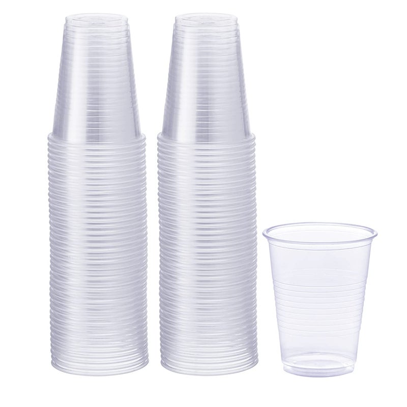 Comfy Package Clear Plastic Cups 7 oz  100 Count  Mini Disposable Drinking Cups for Parties Events  Everyday Use  Crystal Clear BPAFree Durable Polypropylene