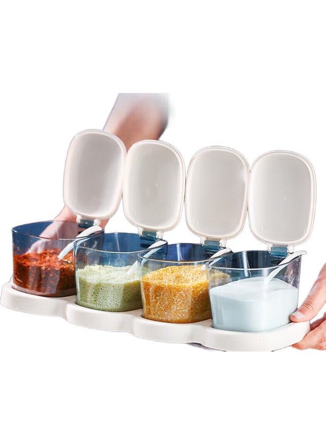 CHAHUA Seasoning Container Set, Plastic Spice Jars, Kitchen Storage Box Organizer Rack - Image 3