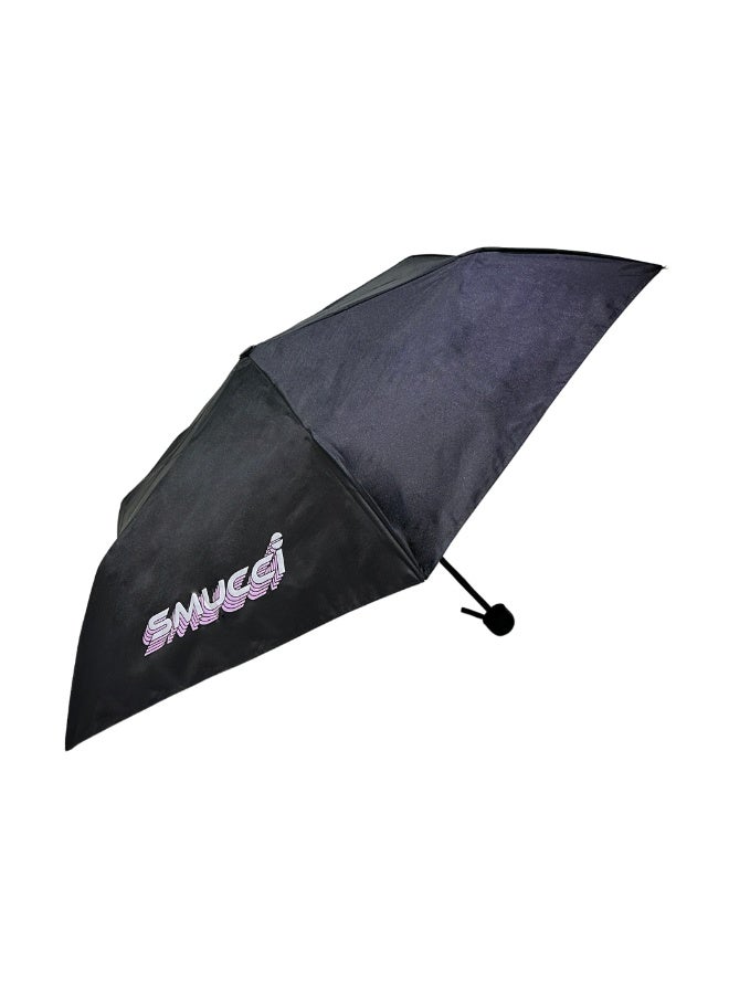 Smucci Compact Folding Umbrella – Sleek & Waterproof for Midday Moments | Wind-Resistant | Black Outside and Pink Inside - Image 1
