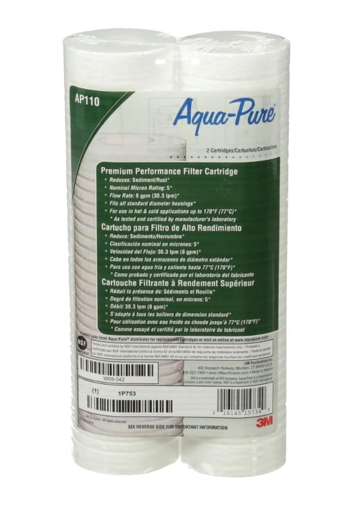 Aqua pure Aqua-Pure AP110 Whole House Replacement Water Filter Cartridge (2-Pack) - 5 Micron Sediment Reduction - Image 1