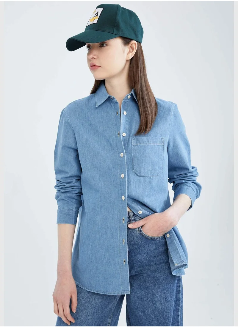ديفاكتو Woman Relax Fit Denim Shirt