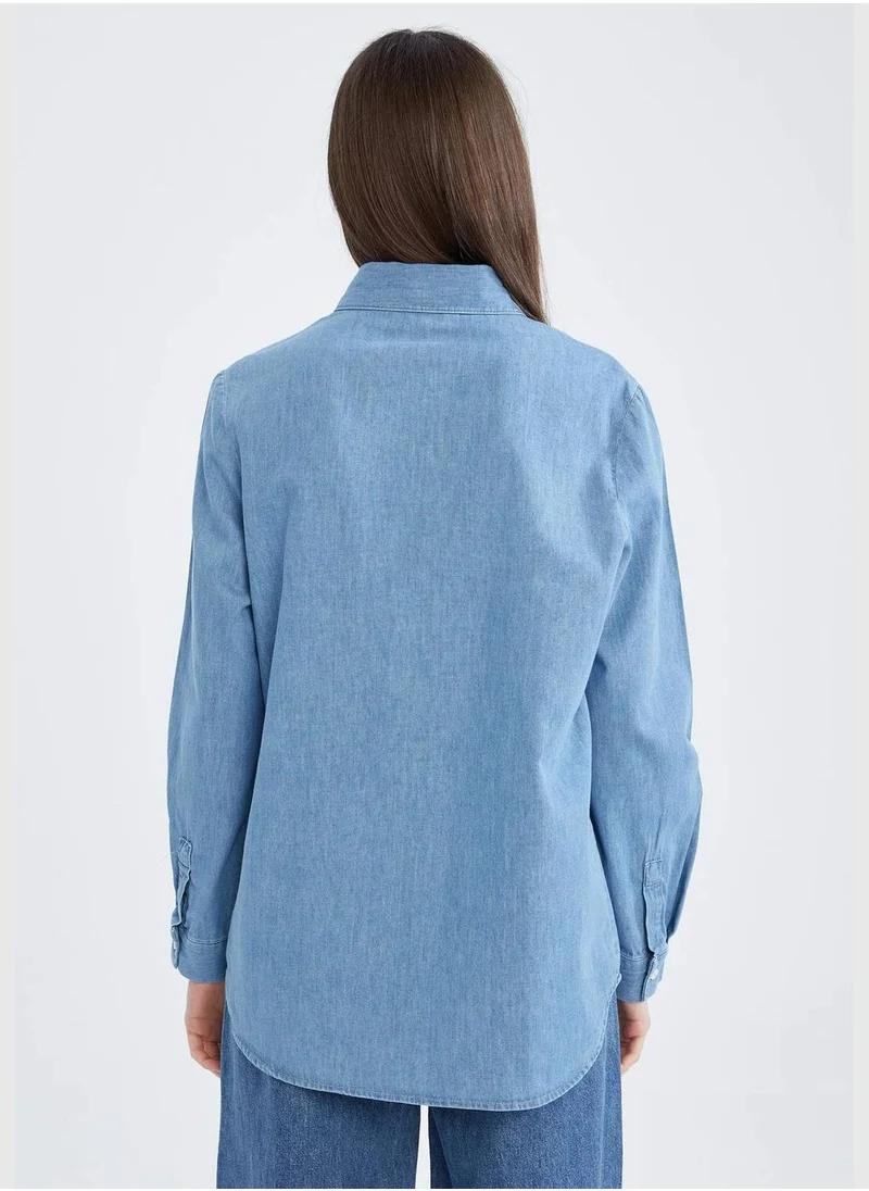 ديفاكتو Woman Relax Fit Denim Shirt