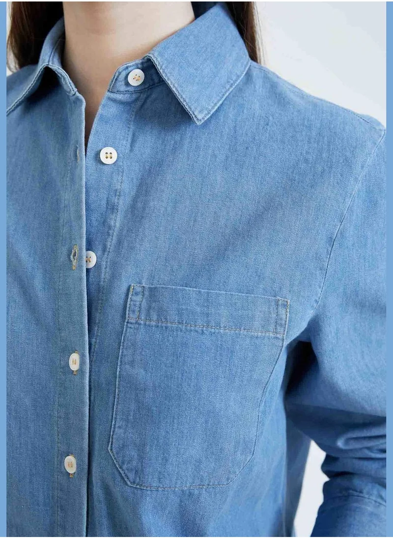 ديفاكتو Woman Relax Fit Denim Shirt
