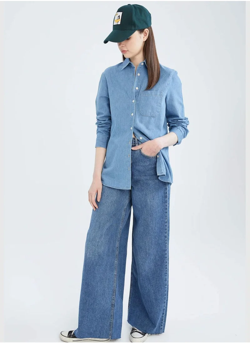 ديفاكتو Woman Relax Fit Denim Shirt
