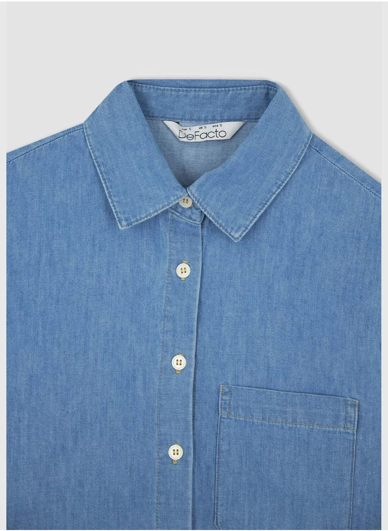 ديفاكتو Woman Relax Fit Denim Shirt