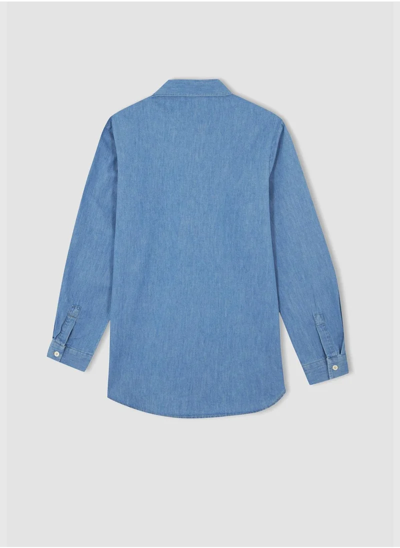 ديفاكتو Woman Relax Fit Denim Shirt