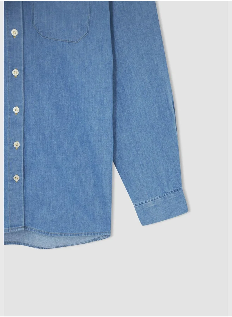 ديفاكتو Woman Relax Fit Denim Shirt