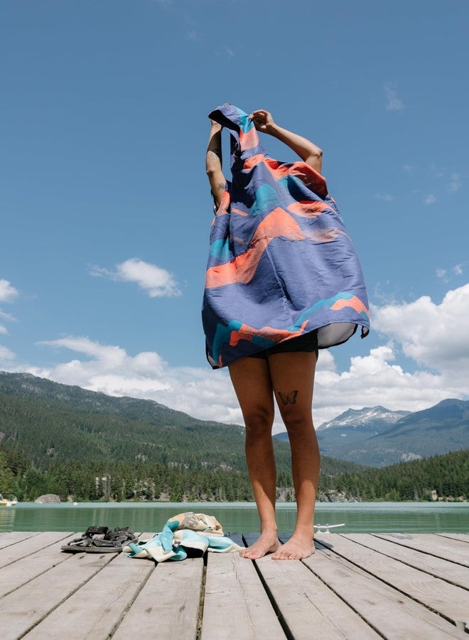 PackTowl Lightweight Microfiber Hooded Changing Poncho, Riso Wave, Large/Extra Large - Image 3