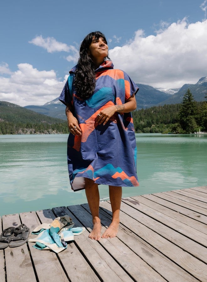 PackTowl Lightweight Microfiber Hooded Changing Poncho, Riso Wave, Large/Extra Large - Image 2