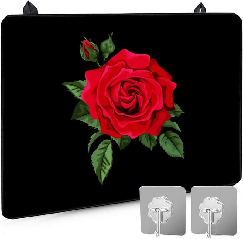 QTECLOR Stove Covers, Extra Large Stove Top Cover for electric, Thick Rubber Mat for Kitche Desktop Black Anti-Slip Coating Heat Resistant Square Pad Multipurpose Foldable Cooktop Cover 28.5" X 20.5" - Image 1