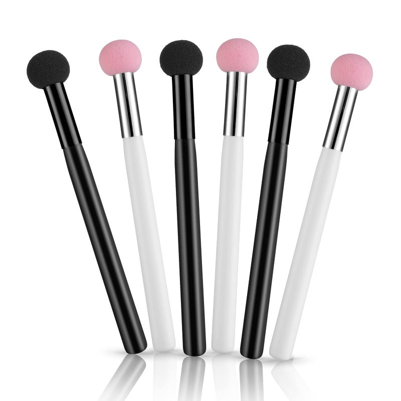WLLHYF 6 Pieces Sponge Makeup Applicator Mushroom Powder Puff with Handle Concealer Powder Brush Eye Makeup Eyeshadow Sponge Brush Washable Foundation Brushes for Women Girls - Image 2