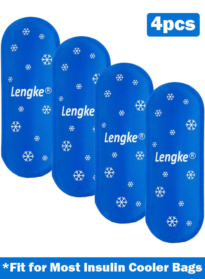 Leng Ke 4pcs Reusable Cooler Ice Packs Suitable for Portable Diabetic Insulin Cooler Travel Case Insulin Cooling Storage Bag - Image 1