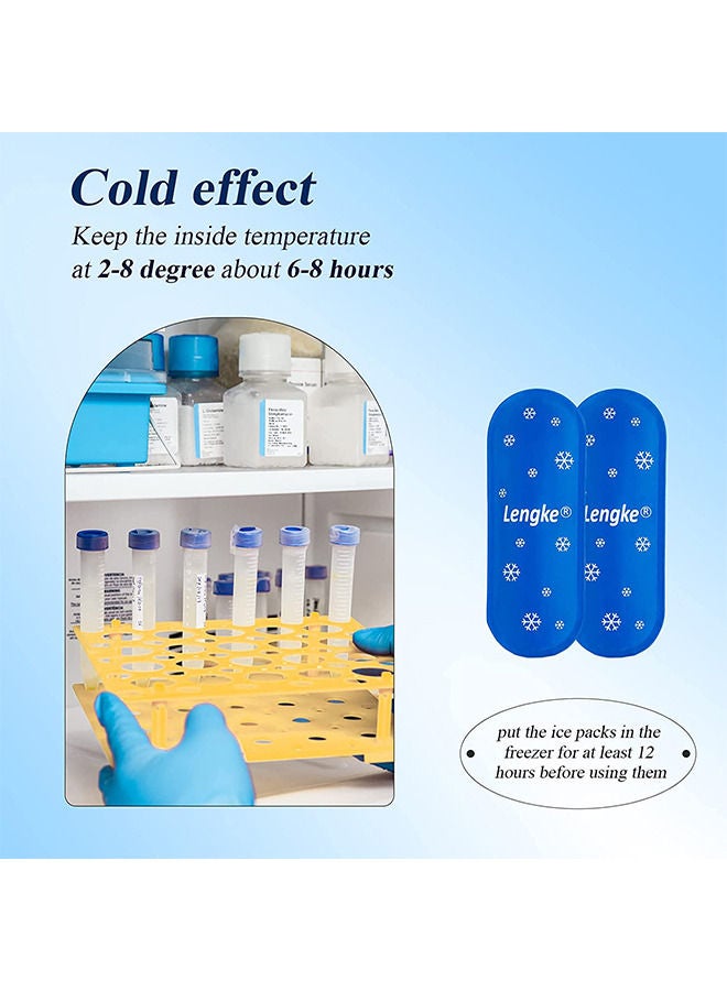 Leng Ke 4pcs Reusable Cooler Ice Packs Suitable for Portable Diabetic Insulin Cooler Travel Case Insulin Cooling Storage Bag - Image 2