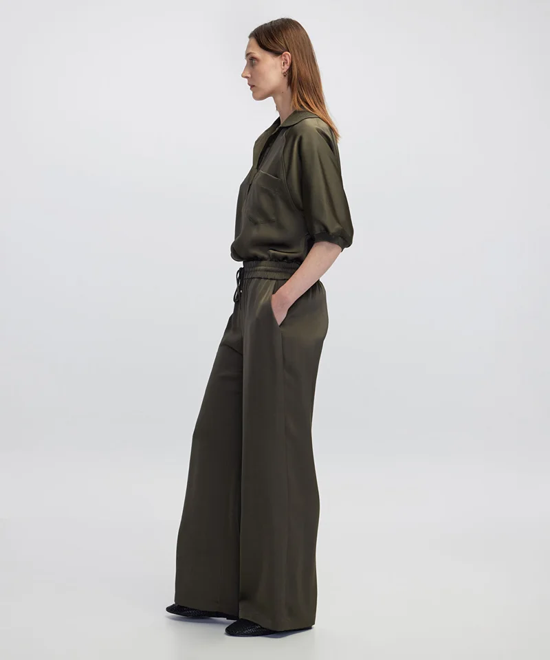 Ipekyol  Elastic Waist Wide Leg Trousers for Women | Best Price UAE